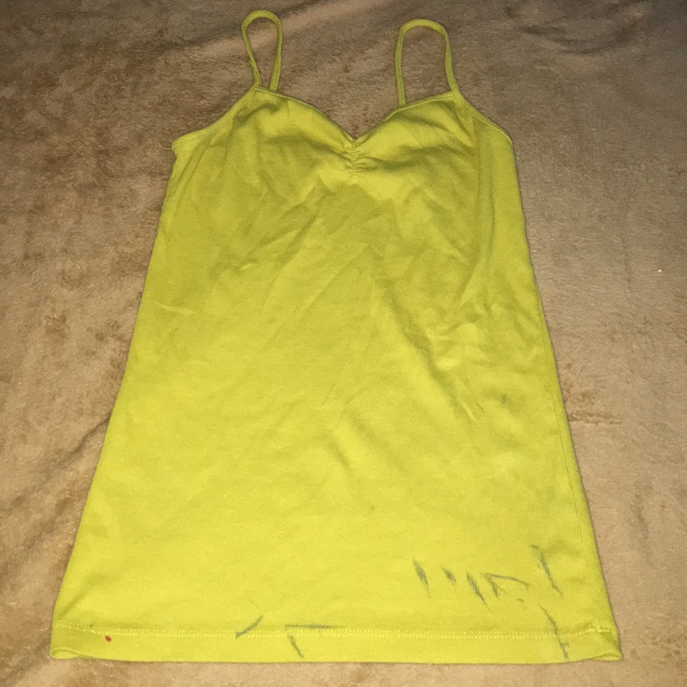 Yellow spaghetti strap